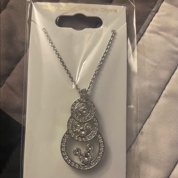 Walt Disney World Mickey Mouse Swarovski Crystal silver necklace from parks ✨✨ - Picture 2 of 4